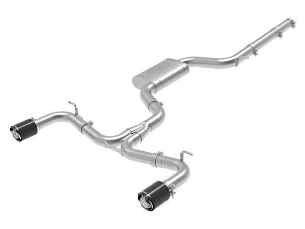 aFe - aFe MACH Force-Xp 3 IN to 2-1/2 IN Stainless Steel Cat-Back Exhaust Carbon Volkswagen GTI 15-17 - 49-36418-C