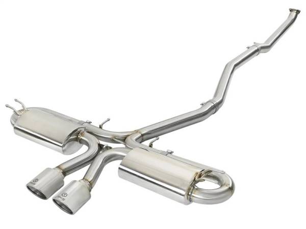 aFe - aFe Takeda 3in 304 SS Cat-Back Exhaust System w/ Polished Tips 2017 Honda Civic Si I4 1.5L (t) - 49-36618-P