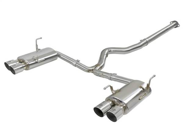 aFe - aFe Takeda 3in SS Exhaust Cat-Back 15-16 Subaru WRX/STI 2.0L/2.5L Polished Tips - 49-36801-P