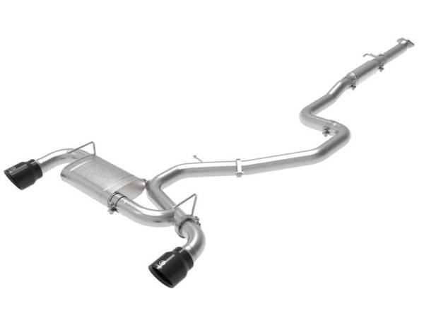 aFe - aFe Takeda Exhaust Cat-Back 19-20 Hyundai Veloster N 304SS Black Dual Tips Exhaust - 49-37010-B