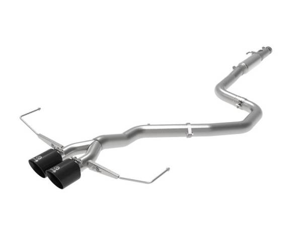 aFe - aFe Takeda Exhaust Cat-Back 19-20 Hyundai Veloster 304SS Black Dual Tips Exhaust - 49-37011-B