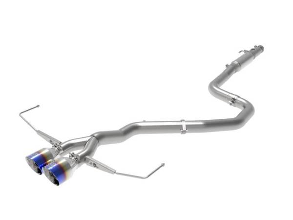 aFe - aFe Takeda Exhaust Cat-Back 19-20 Hyundai Veloster 304SS Blue Flame Dual Tips Exhaust - 49-37011-L