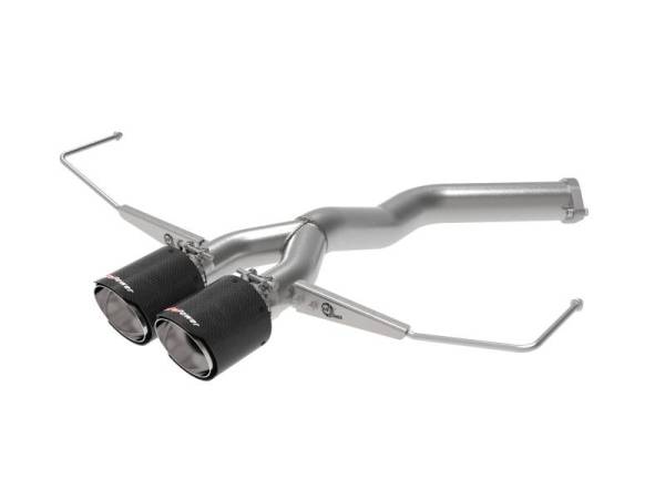 aFe - aFe Takeda 3in-2.5in 304 SS Axle-Back Exhaust w/ Carbon Tip 19-20 Hyundai Veloster I4-1.6L(t) - 49-37012-C