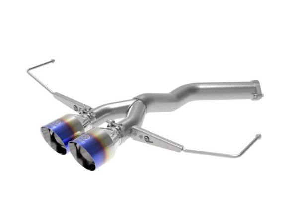 aFe - aFe Takeda 3in-2.5in 304 SS Axle-Back Exhaust w/Blue Flame Tip 19-20 Hyundai Veloster I4-1.6L(t) - 49-37012-L