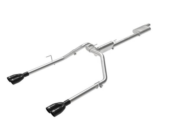 aFe - aFe Vulcan Series 3in-2-1/2in 304 SS Cat-Back 2020 Jeep Gladiator (JT) V6-3.6L w/ Black Tips - 49-38084-B