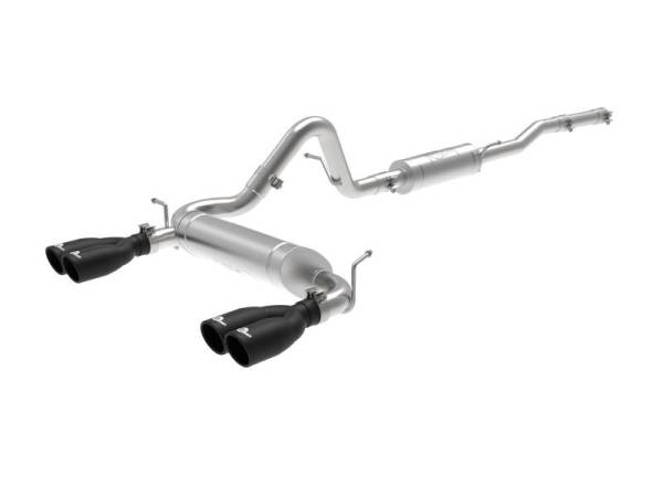 aFe - aFe Vulcan Series 2.5in 304SS Cat-Back Exhaust 07-18 Jeep Wrangler (JK) V6-3.6/3.8L w/ Black Tips - 49-38087-B