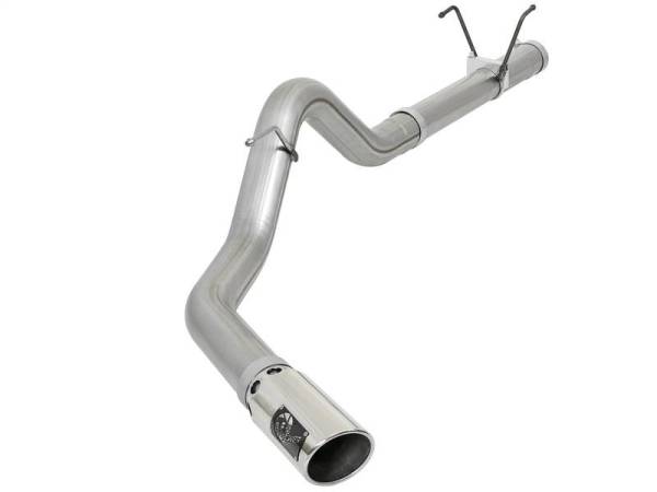 aFe - aFe LARGE BORE HD 4in 409-SS DPF-Back Exhaust w/Polished Tip 07.5-12 Dodge Diesel Trucks L6-6.7L(td) - 49-42006-P