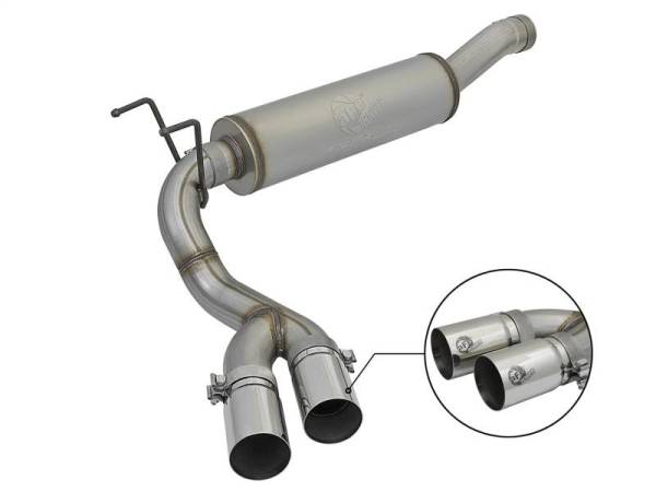 aFe - aFe POWER Rebel Series 3.5in 409 SS Cat Back Exhaust w/Pol Tips 14-17 RAM 2500/3500 V8-6.4L Hemi - 49-42057-P