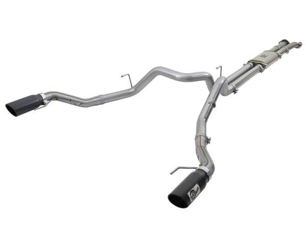 aFe - aFe MACHForce XP 3in 409-SS Exhaust Cat-Back 2017 Ford F-150 Raptor V6-3.5L (tt) w/ Black Tip - 49-43045-B