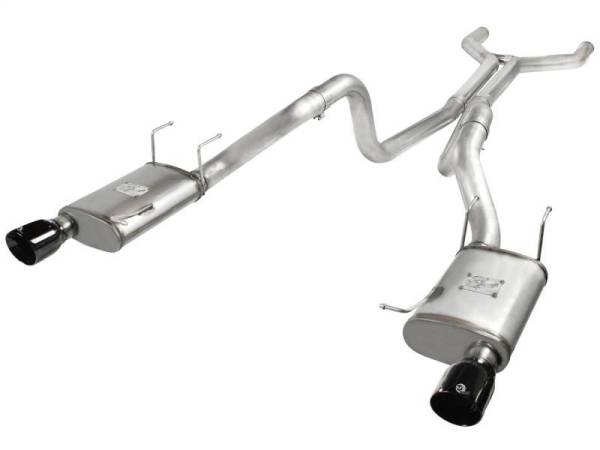 aFe - aFe MACHForce XP Cat-Back Exhaust 3in SS w/ Black Tips 11-14 Ford Mustang GT V8 5.0L - 49-43049-B