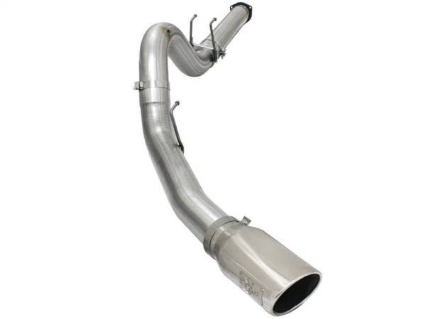 aFe - aFe MACHForce XP Exhaust 5in DPF-Back SS Exh 2015 Ford Turbo Diesel V8 6.7L Polished Tip - 49-43064-P