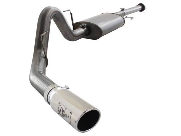 aFe - aFe MACHForce XP SS Exhaust 3in Cat-Back w/4.5in Polished Tip 11-14 Ford F150 Ecoboost V6 3.5Ltt - 49-43067-P