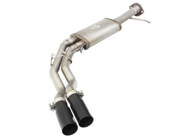 aFe - aFe Rebel Series Exhaust SS Front Side Exit CB w/ Black Tips 10-14 Ford F150 Ecoboost V8 6.2L - 49-43071-B