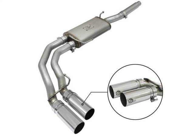 aFe - aFe Rebel Exhausts Cat-Back SS Ford F-150 04-08 V8 4.6/5.4L w/ Polished Tips - 49-43079-P