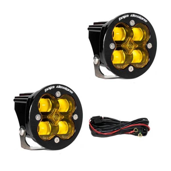 Baja Designs - Baja Designs Squadron R SAE LED Spot Light - Amber - Pair - 247816