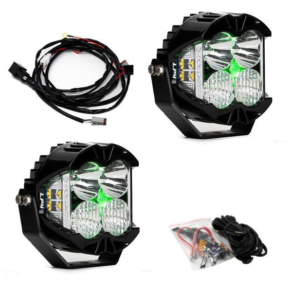 Baja Designs - Baja Designs LP4 Pro Driving/Combo LED - Green Backlight (Pair) - 297816