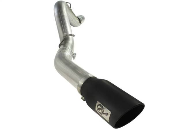 aFe - aFe MACHForce XP Exhaust 5in DPF-Back SS 11-13 GM Diesel Trucks V8-6.6L (td) (LML) (Blk Tip) - 49-44041-B