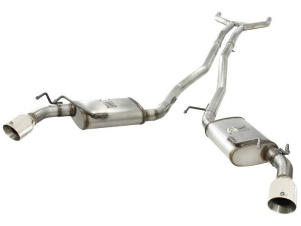 aFe - aFe MACHForce XP Exhaust 2.5in Stainless Steel CB/10-13 Chevy Camaro V6-3.6L (td) (polished tip) - 49-44042-P