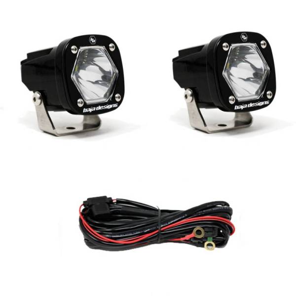 Baja Designs - Baja Designs S1 Spot LED Light w/ Mounting Bracket Pair - 387801