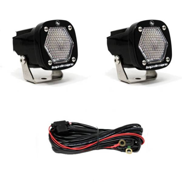 Baja Designs - Baja Designs S1 Work/Scene LED Light w/ Mounting Bracket Pair - 387806