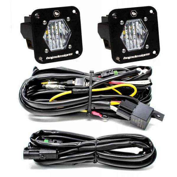 Baja Designs - Baja Designs S1 Wide Cornering LED Light Backup Kit w/ Mounting Bracket Pair - 387808