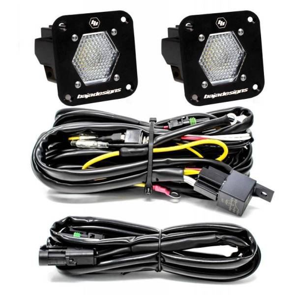 Baja Designs - Baja Designs S1 Work/Scene LED Light Backup Kit w/ Mounting Bracket Pair - 387809