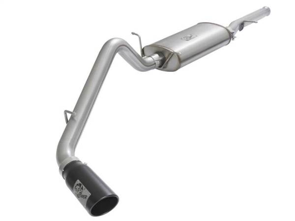 aFe - aFe MACHForce XP Exhausts Cat-Back Black Tip 09-17 GM Silverado 1500 4.3/5.3L RegCab SB/LB - 49-44072-B