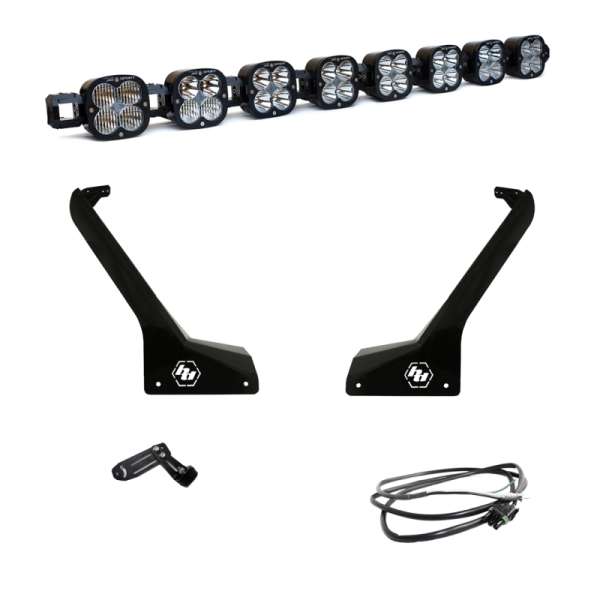 Baja Designs - Baja Designs Jeep JL/JT Roof Bar LED Light Kit 8 XL Linkable w/ Upfitter - 447664UP