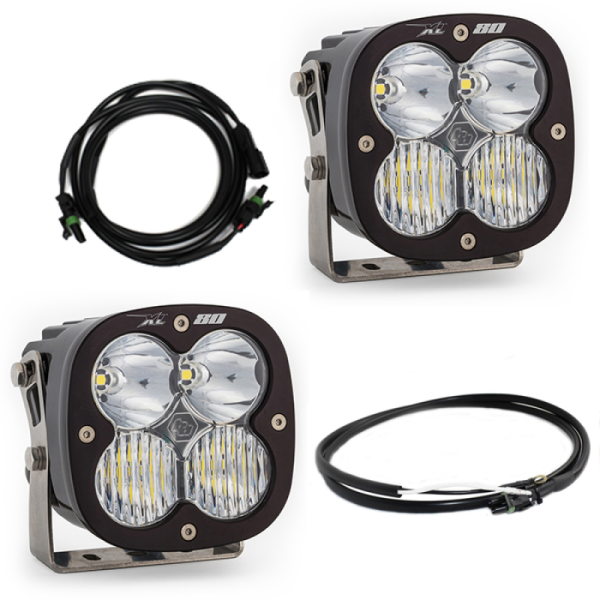 Baja Designs - Baja Designs Jeep JL/JT Rubicon Steel Bumper LED Light Kit XL 80 w/Upfitter - 447669UP