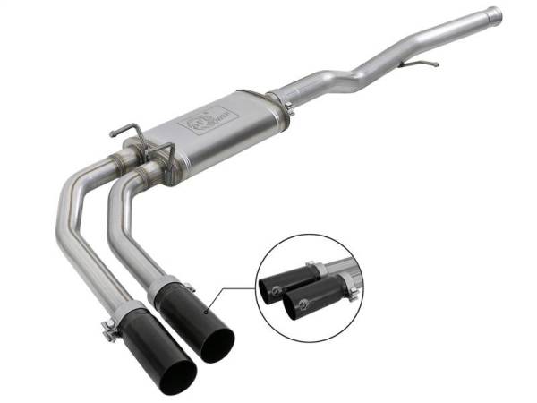 aFe - aFe Rebel Series 3in to 2.5in 409 SS Cat-Back Exhaust w/ Black Tips 09-18 GM Silverado/Sierra 5.4L - 49-44098-B