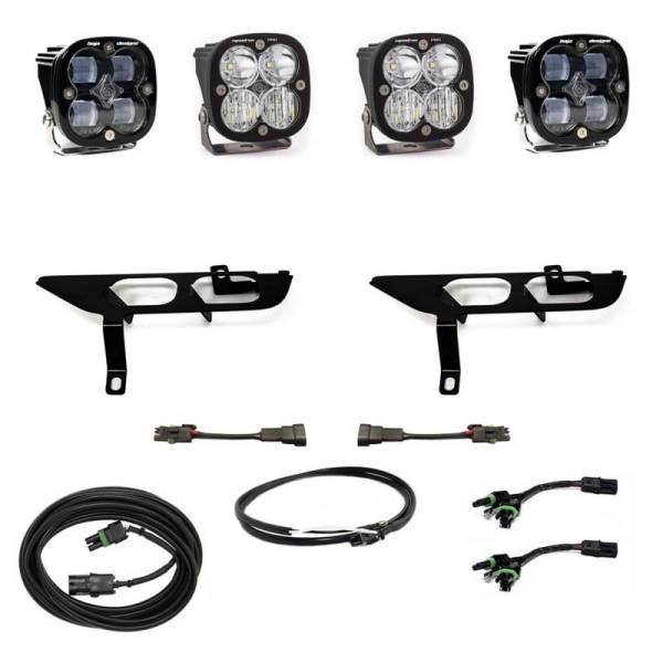 Baja Designs - Baja Designs 2021+ Ford F150 Fog Pocket Kit SAE Clear Squadron Pro DC with Upfitter - 447699UP