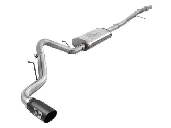 aFe - afe Apollo GT Series 2019 GM Silverado/Sierra 1500 4.3L/5.3L 409 SS CatBack Exhaust System w/Blk Tip - 49-44107-B