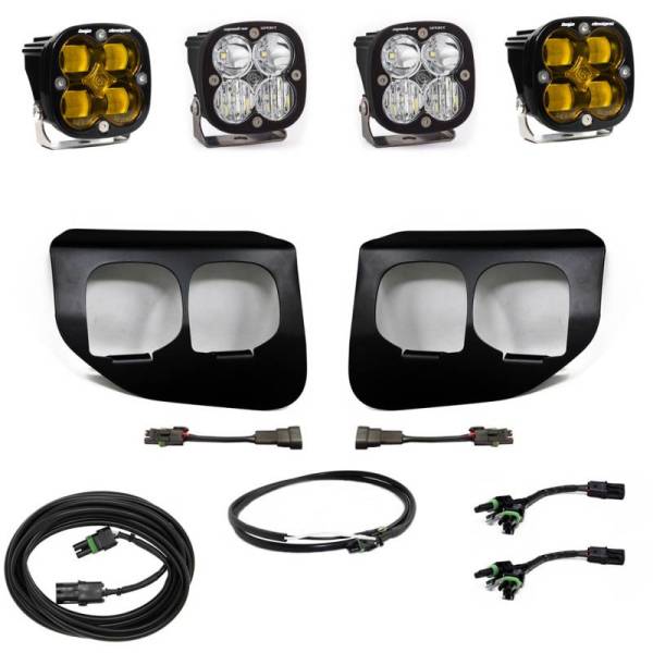 Baja Designs - Baja Designs Ford Super Duty (20-On) Fog Lights FPK Amber SAE/Sport DC Baja Designs w/Upfitter - 447739UP