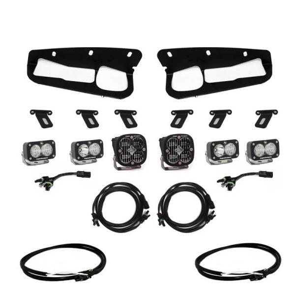 Baja Designs - Baja Designs 2021+ Ford Bronco Clear SAE Fog Pocket Kit w/Upfitter - 447761UP