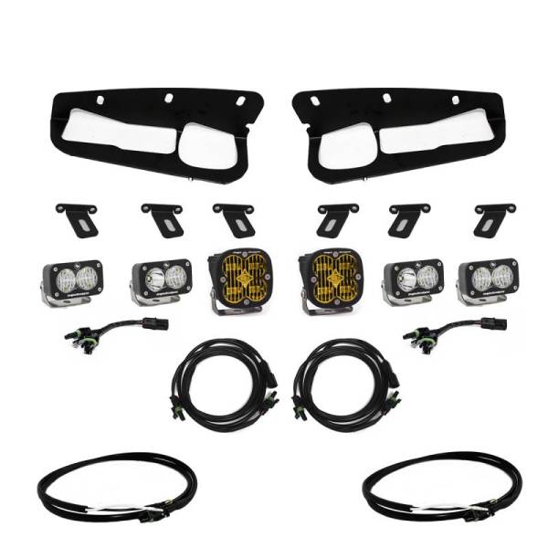 Baja Designs - Baja Designs 2021+ Ford Bronco Amber SAE Fog Pocket Kit w/Upfitter - 447762UP