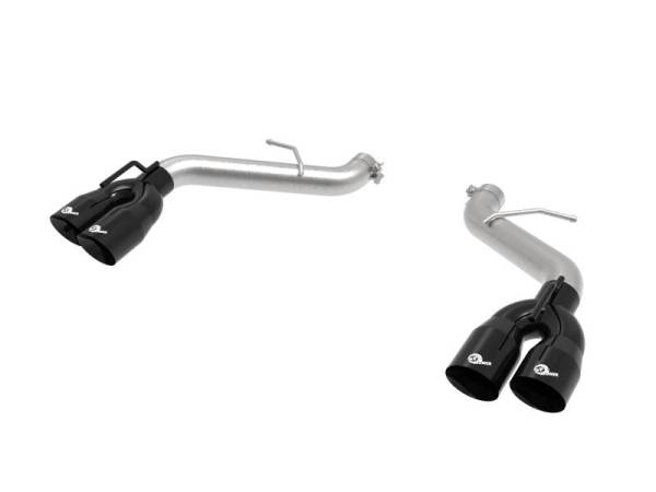 aFe - aFe POWER MACH Force-Xp 3in Axle-Back Exhaust 16-20 Chevrolet Camaro SS V8 6.2L w/o Mufflers - Black - 49-44119NM-B