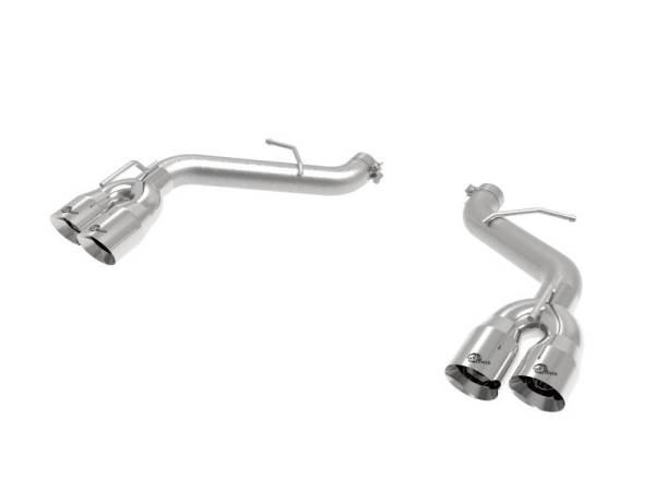 aFe - aFe POWER MACH Force-Xp 3in Axle-Back Exhaust 16-20 Chevy Camaro SS V8 6.2L w/o Mufflers - Polished - 49-44119NM-P