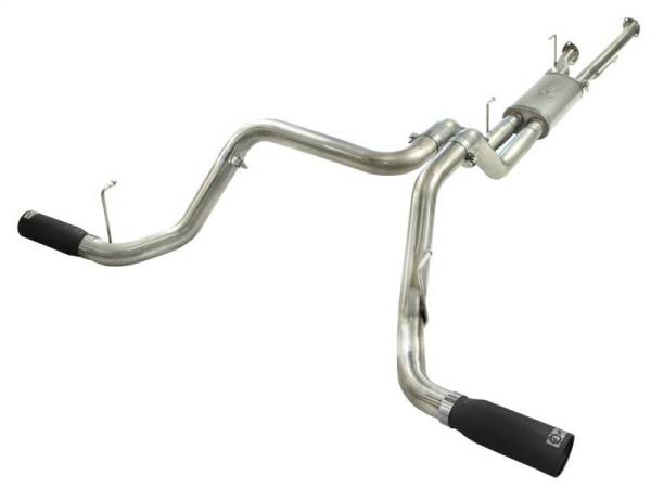 aFe - aFe MACHForce XP 2-1/2in to 3in 409 SS Cat-Back Exhaust w/ Black Tips 10-17 Toyota Tundra V8 5.7L - 49-46014-B