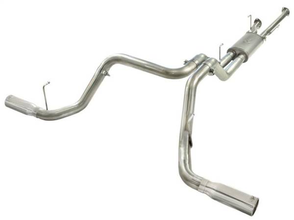 aFe - aFe MACHForce XP 2-1/2in to 3in 409 SS Cat-Back Exhaust w/ Polished Tips 10-17 Toyota Tundra V8 5.7L - 49-46014-P