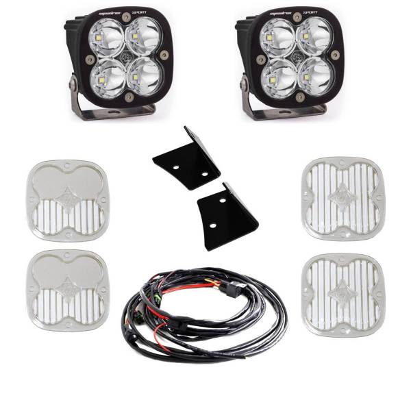 Baja Designs - Baja Designs 07-18 Jeep Wrangler JK Squadron Sport A-Pillar Kit LED Light Pods - White - 447796