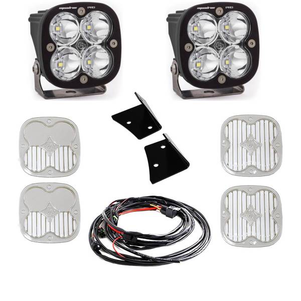 Baja Designs - Baja Designs 07-18 Jeep Wrangler JK Squadron Pro Spot A-Pillar Kit LED Light Pods - White - 447797