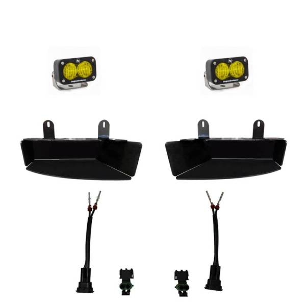 Baja Designs - Baja Designs 2019+ Ram 2500/3500 S2 Wide Cornering Fog kit - Amber - 448043