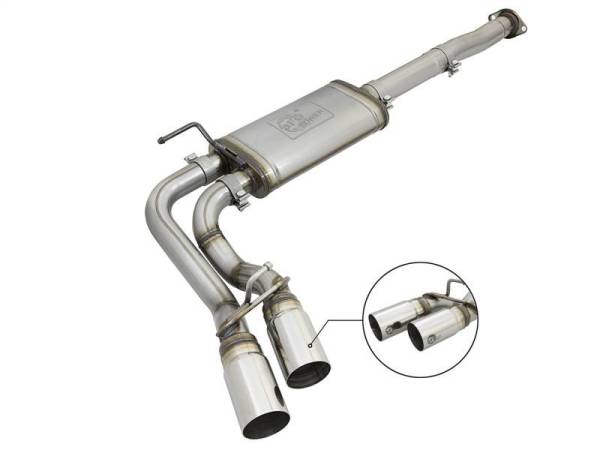 aFe - aFe Power Rebel Series 3in SS Cat-Back Exhaust w/ Polished Tips 2005-2015 Toyota Tacoma V6-4.0L - 49-46033-P