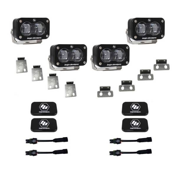 Baja Designs - Baja Designs 21-22 Ford F-150 Raptor S2 SAE Dual Fog Pocket Light Kit - Clear - 448166