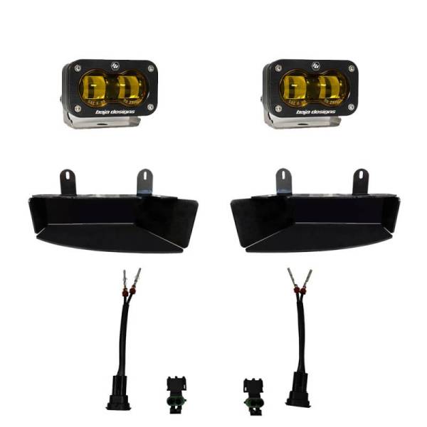 Baja Designs - Baja Designs 19-22 Dodge RAM 2500/3500 S2 SAE Fog Pocket Light Kit - Amber - 448170