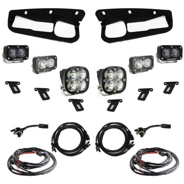 Baja Designs - Baja Designs 21-22 Ford Bronco w/Steel Bumper S2 SAE Sportsmen Fog Pocket Light Kit - Clear - 448174