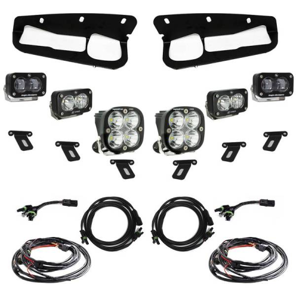 Baja Designs - Baja Designs 21-22 Ford Bronco w/Steel Bumper S2 SAE Pro Fog Pocket Light Kit - Clear - 448175