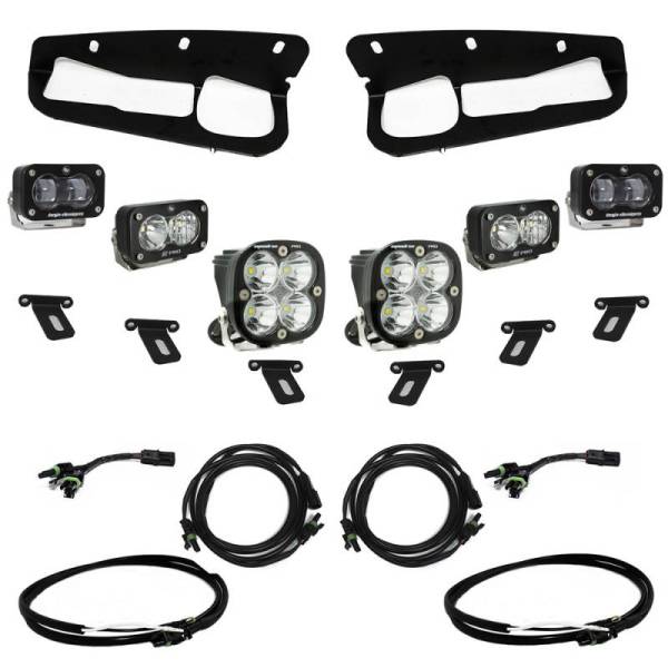 Baja Designs - Baja Designs 21-22 Ford Bronco w/Steel Bumper S2 SAE Pro Fog Pocket Light Kit w/Upfitter - Clear - 448175UP