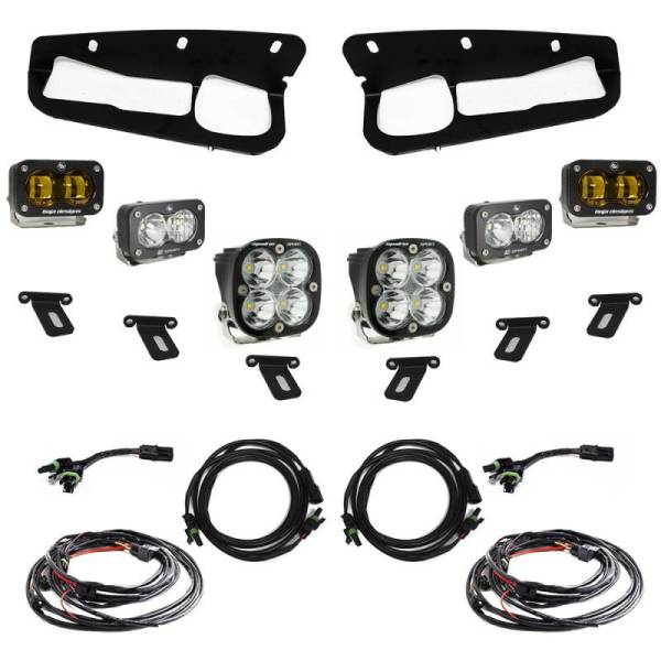 Baja Designs - Baja Designs 21-22 Ford Bronco w/Steel Bumper S2 SAE Sportsmen Fog Pocket Light Kit - Amber - 448178