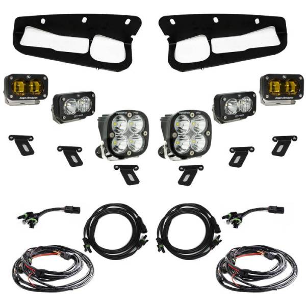 Baja Designs - Baja Designs 21-22 Ford Bronco w/Steel Bumper S2 SAE Pro Fog Pocket Light Kit - Amber - 448179